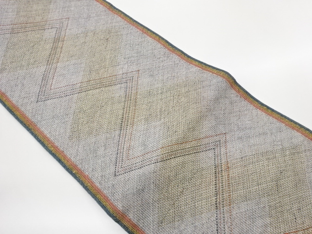 JAPANESE KIMONO / NAGOYA OBI / WOVEN SOSHIKI-YAMAJI MON PATTERN